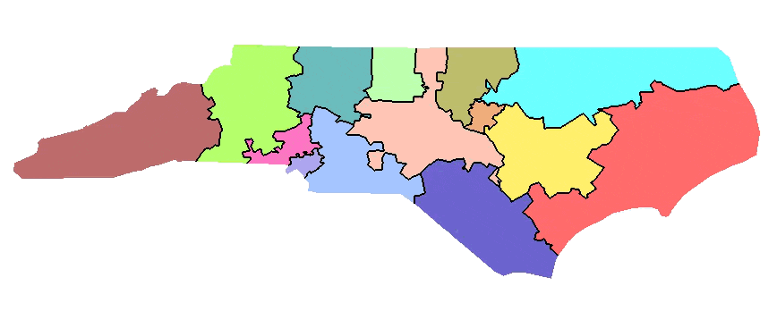 Mosaic running a redistricting plan, choropleth redrawing each iteration